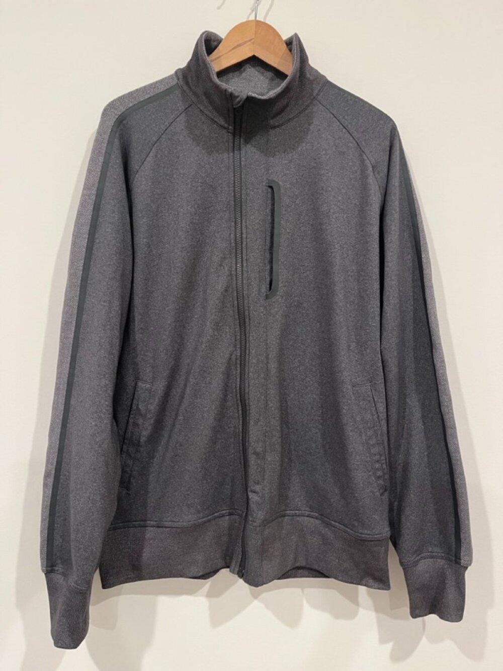 Lululemon Kung Fu Jacket II Heathered Gray Full Zip Track Jacket Men's XL